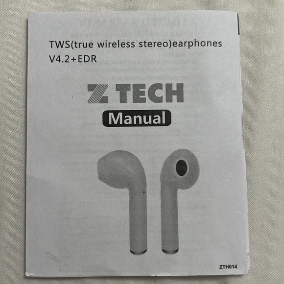 Z Tech Anti-Slip Rubbersized Wireless Earbuds W/Portable Charging Case New - Picture 7 of 7